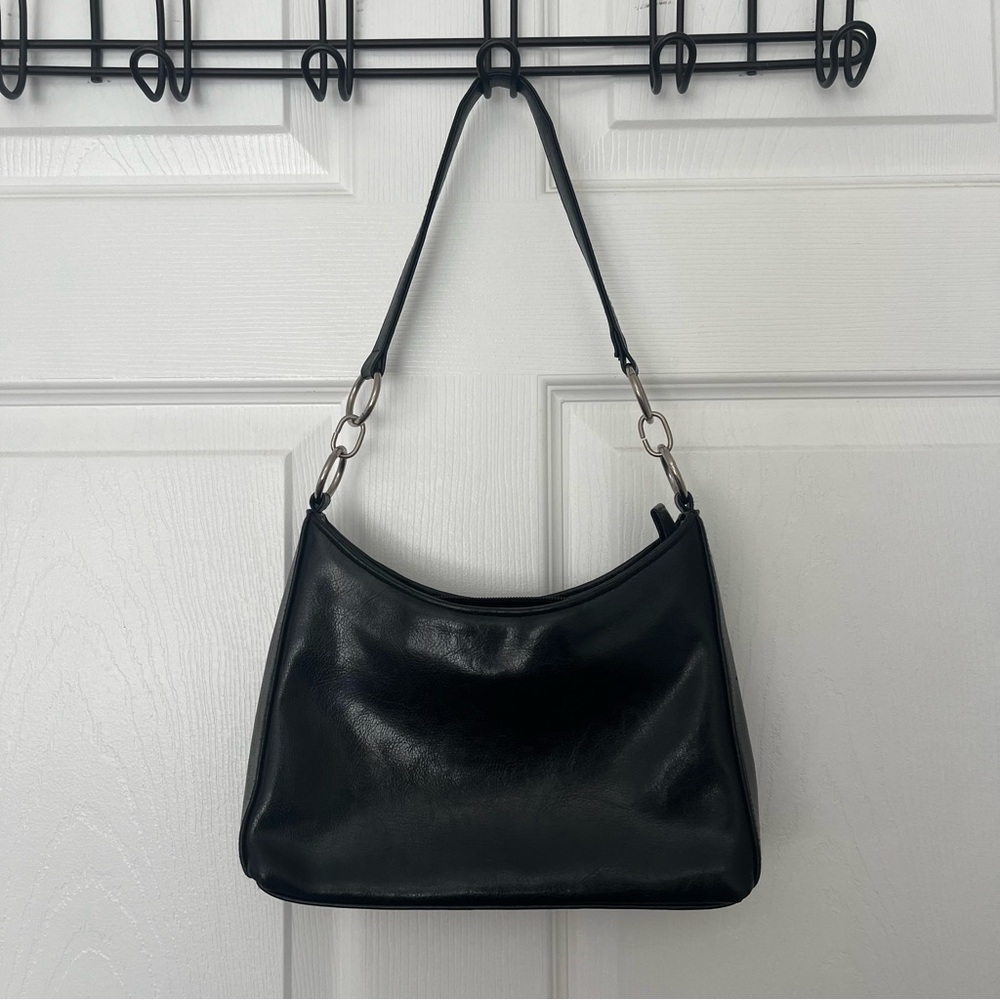 Black Leather Shoulder Bag